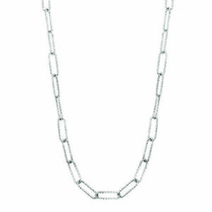 3V896S sterling silver diamond cut paperclip